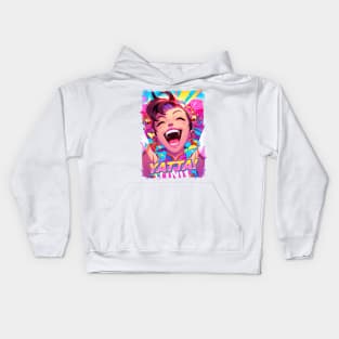 CHUN LI - CHEERFUL YATTA | Street Fighter Gaming Anime Manga Pop Art Arcade | PROUD OTAKU Kids Hoodie